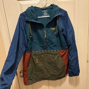 L.L. Bean Multicolor Mountain Classic Anorak Size: Medium